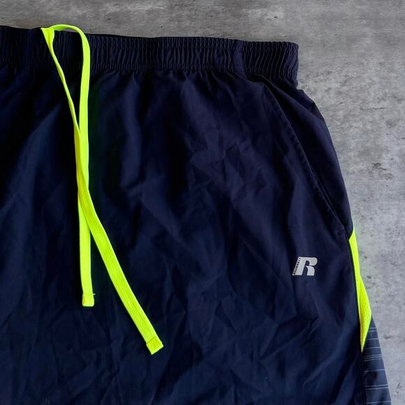 Vintage Y2K Russell Athletic Baggy Navy & Green Sweatpants - Picture 3 of 4